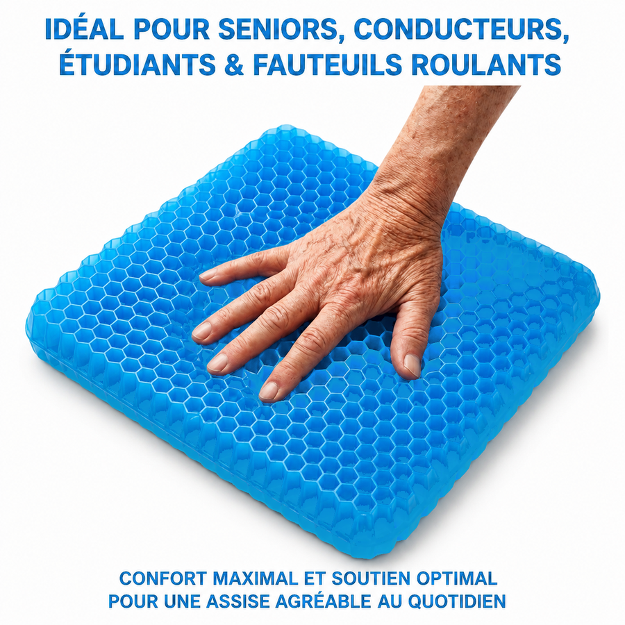 LE CONFORT NOUVELLE GÉNÉRATION
Coussin en gel alvéolé MyErgoPure - vue 5