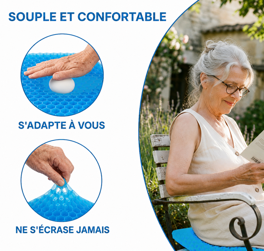 LE CONFORT NOUVELLE GÉNÉRATION
Coussin en gel alvéolé MyErgoPure - vue 4