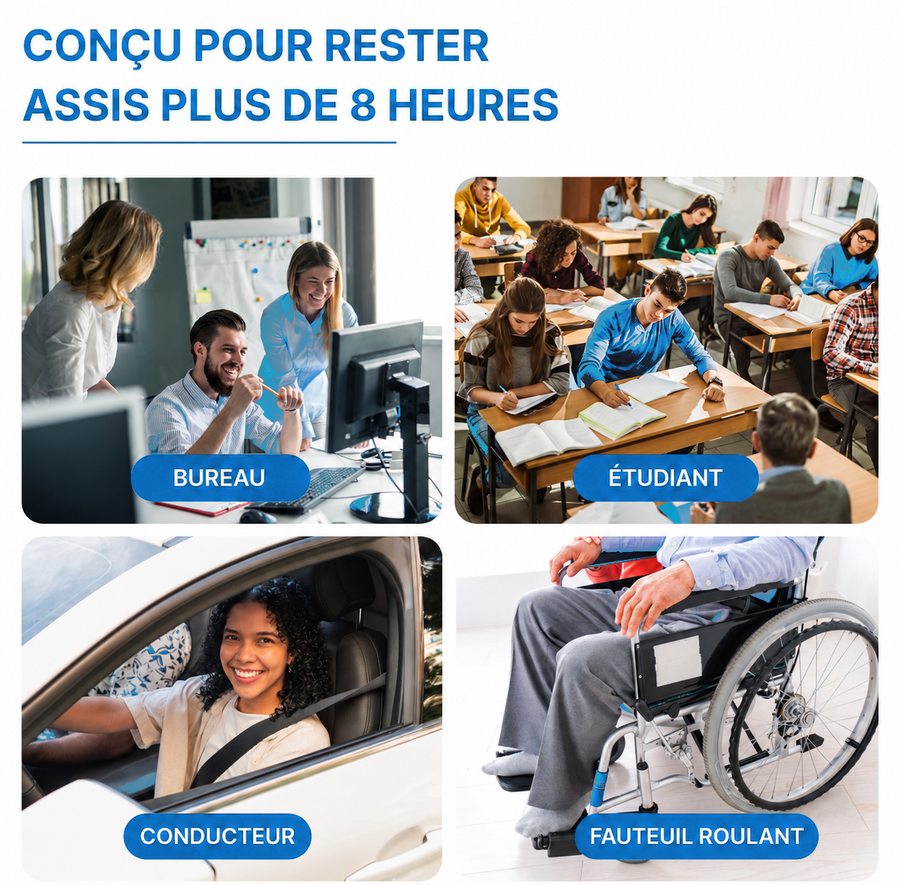 LE CONFORT NOUVELLE GÉNÉRATION
Coussin en gel alvéolé MyErgoPure - vue 3